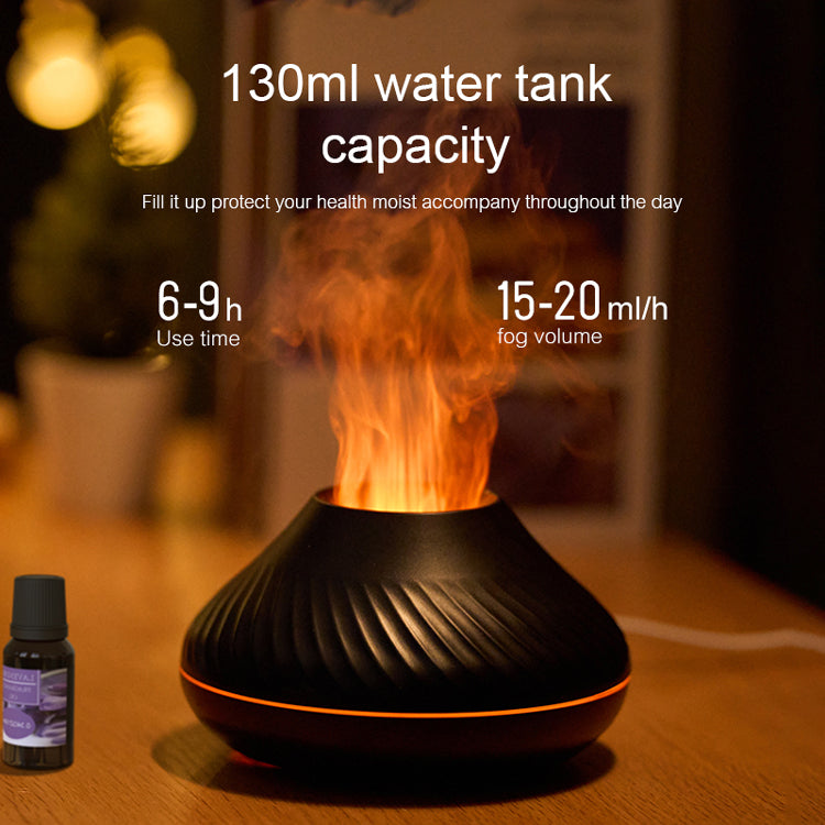 Newest RGB Flame Volcano style Aroma Diffuser, 3d Colorful Flame Humidifier.