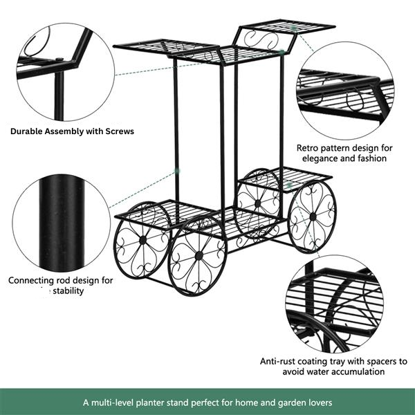 Euro style Plant Stand for Indoor / Outdoor Flower display Shelf