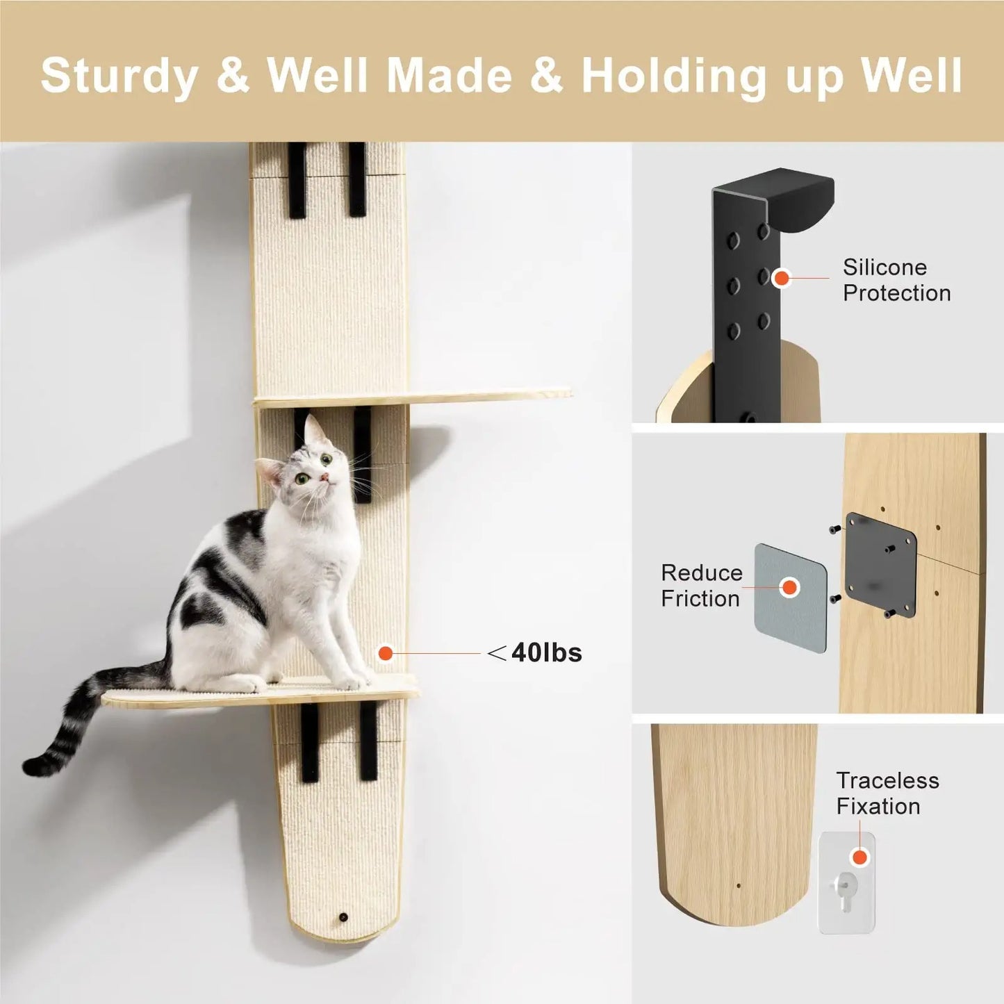 Space Saving Cat Climber Shelves for over the Door. *Free shipping*