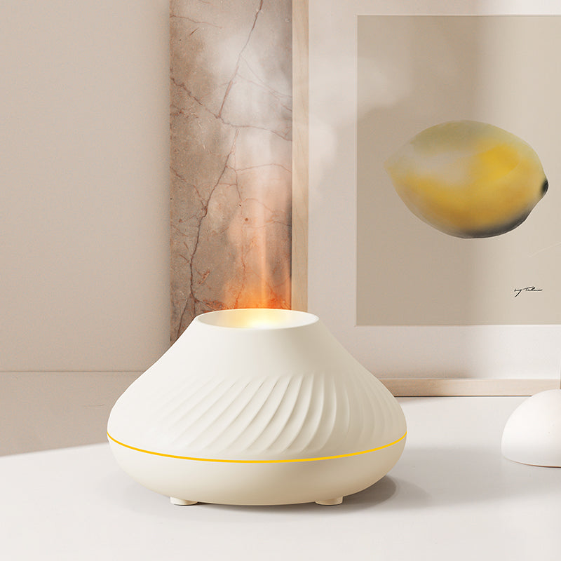 Newest RGB Flame Volcano style Aroma Diffuser, 3d Colorful Flame Humidifier.