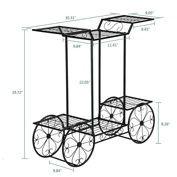 Euro style Plant Stand for Indoor / Outdoor Flower display Shelf