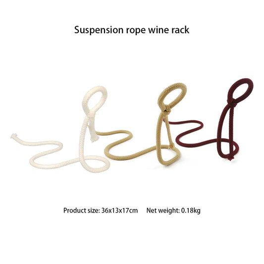 Suspended Rope Wine Bottle Holder